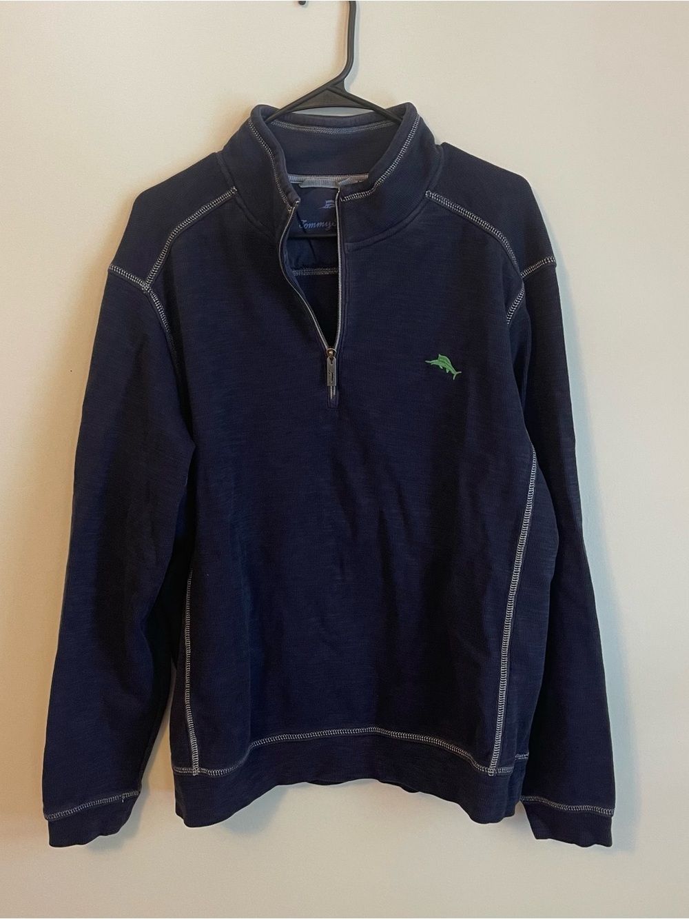 Tommy Bahama Large Tobago Bay Half-Zip Sweatshirt Long Sleeve Modal Pima Cotton